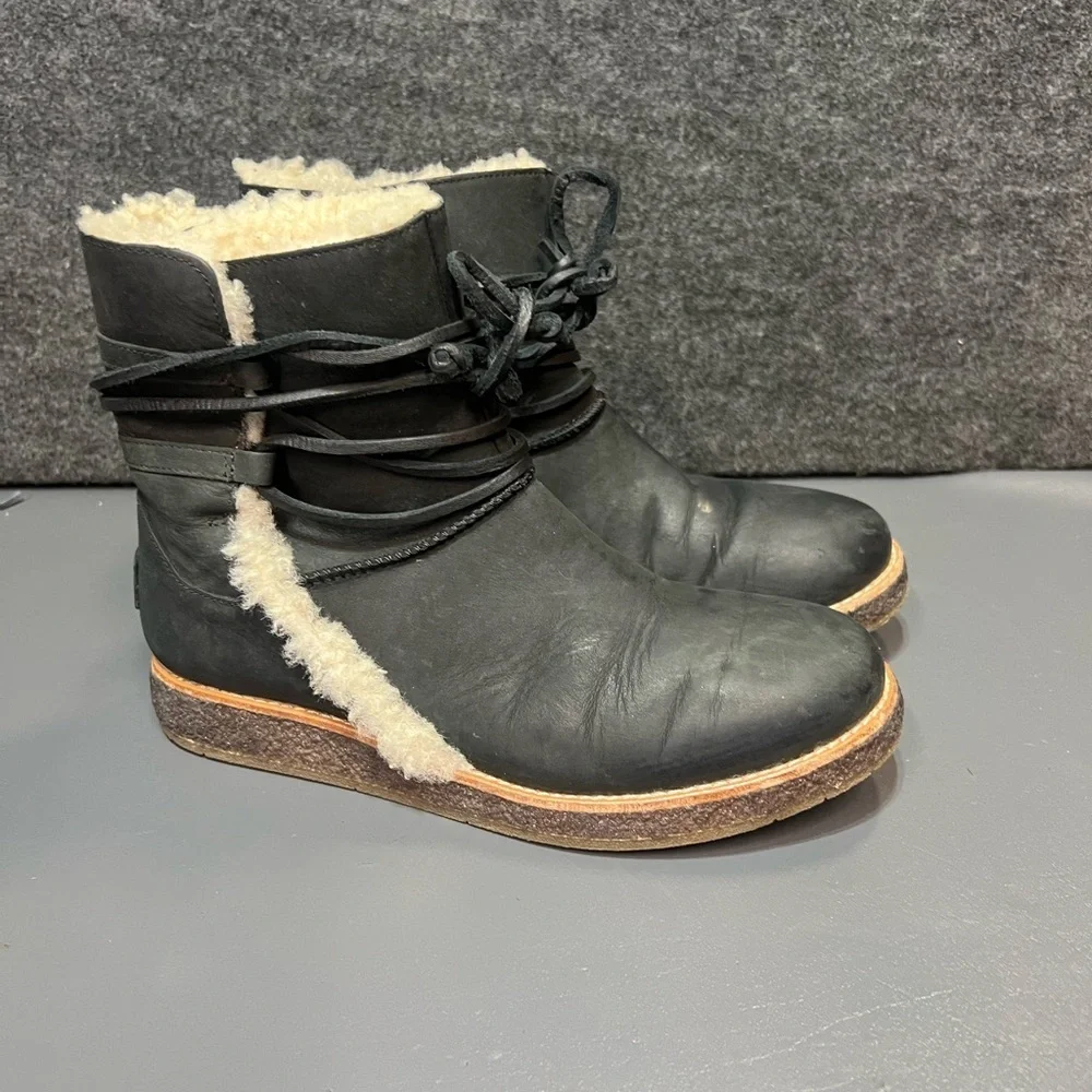 UGG Luisa Water-Resistant Leather Boots Women’s Size 6.5